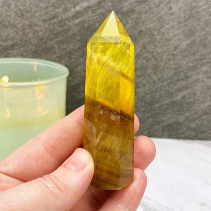 Polished Yellow Fluorite Tower