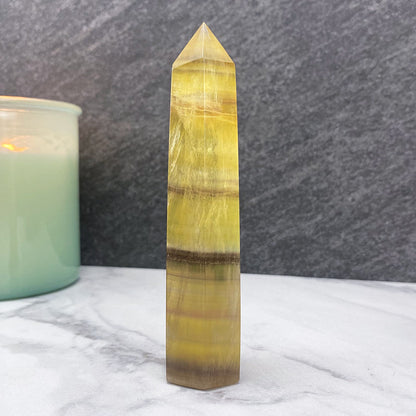 Polished Yellow Fluorite Tower