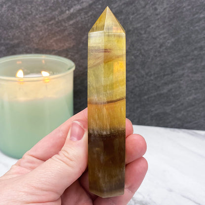 Polished Yellow Fluorite Tower